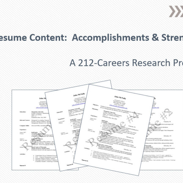 Resume Formats: Results & Strengths